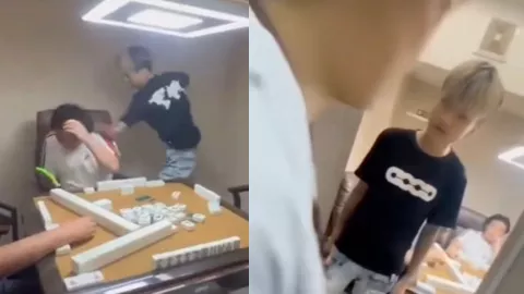 麻将室一秒十八拳打人视频