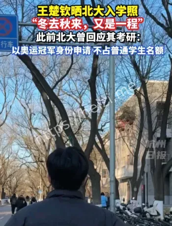 王楚钦北大入学