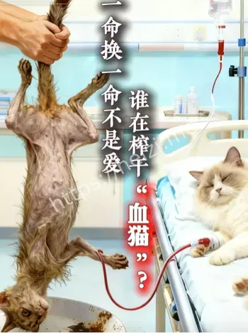 流浪猫抽干血